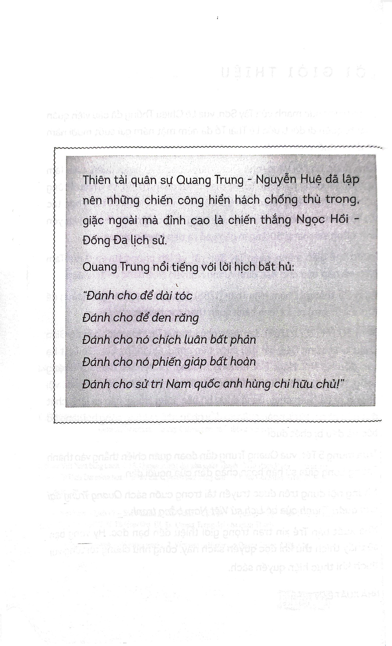 bộ lịch sử việt nam bằng tranh - tập 55 - quang trung đại phá quân thanh
