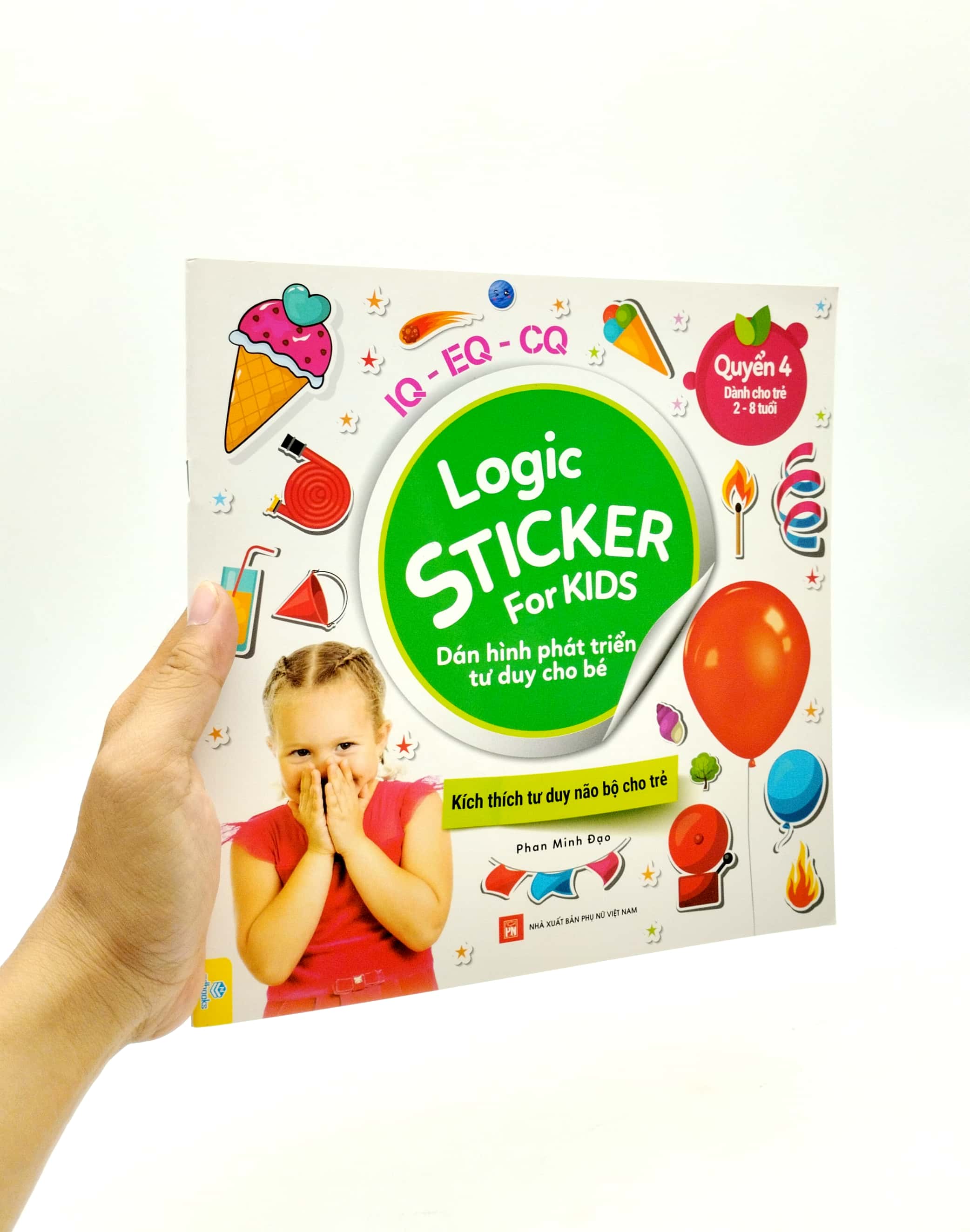 bộ logic sticker for kids - dán hình phát triển tư duy cho bé - quyển 4 (dành cho trẻ 2-8 tuổi)