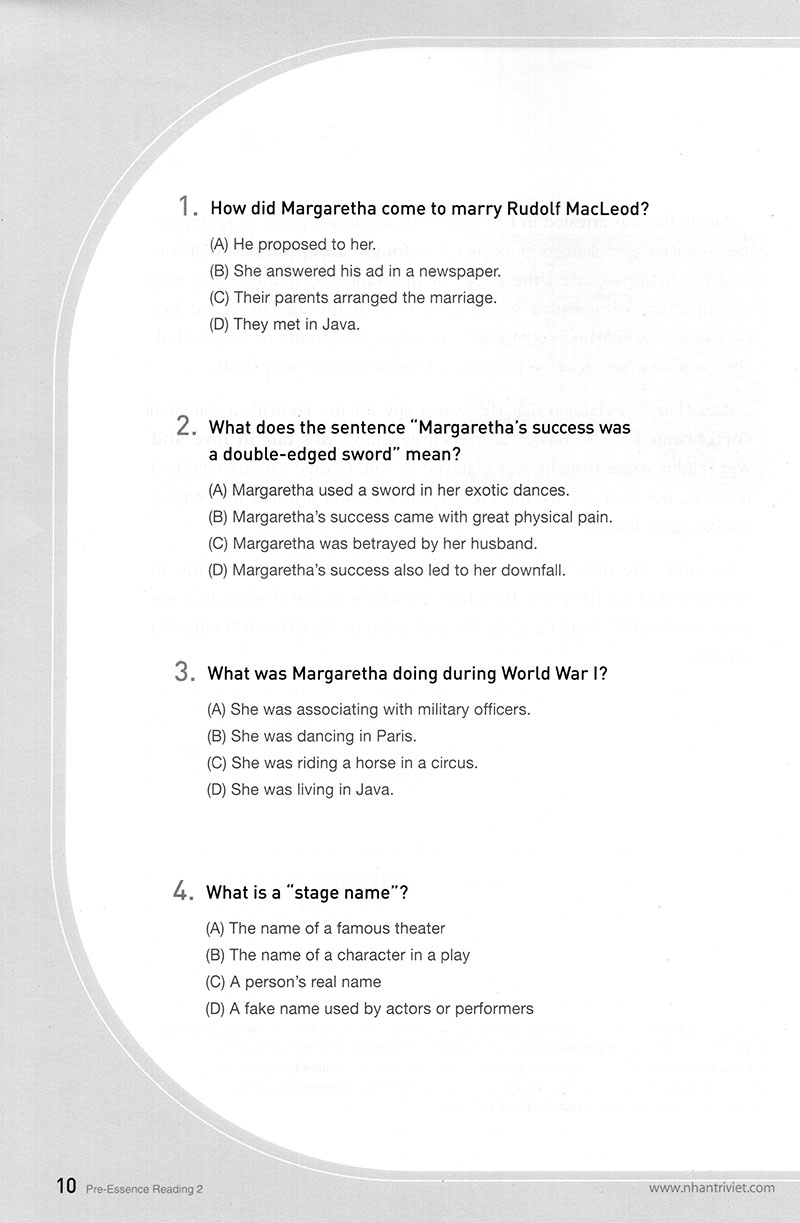 bộ longman pre-essence reading 2