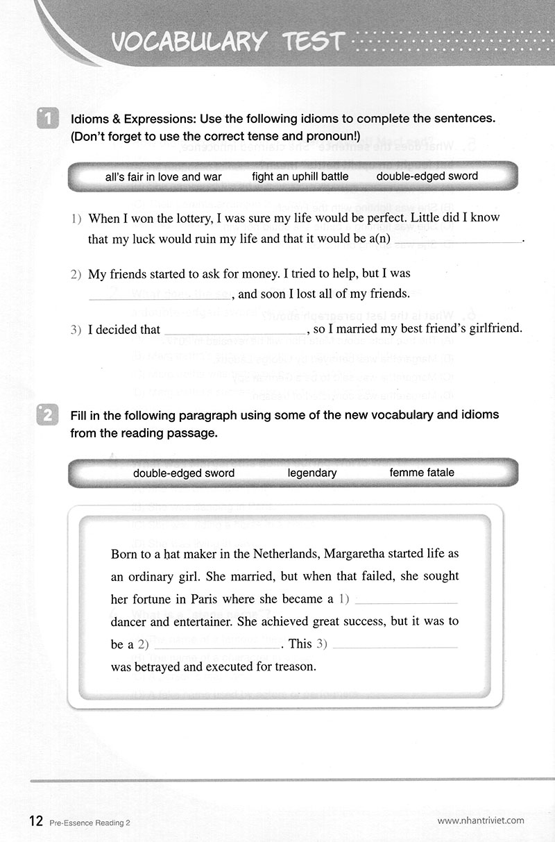 bộ longman pre-essence reading 2