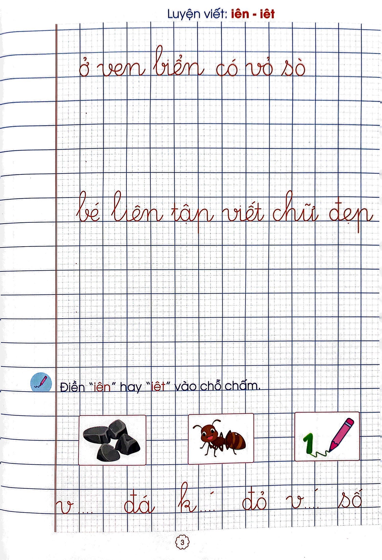 bộ lớp 1 thân yêu - bé luyện viết - tập 3