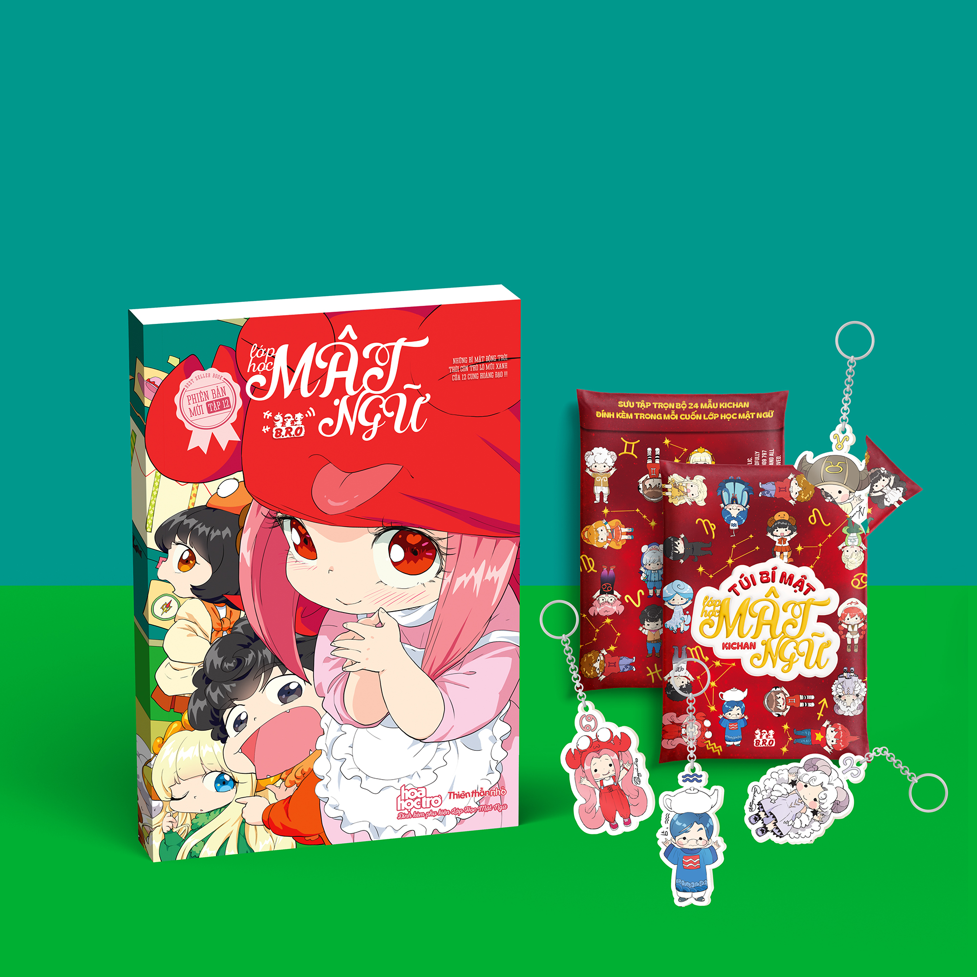 Bo
						
										
										Lop Hoc Mat Ngu - Phien Ban Moi - Tap 12 - Tang Kem Tui Bi Mat Moc Khoa Cung Hoang Dao Kiwi Kiwi