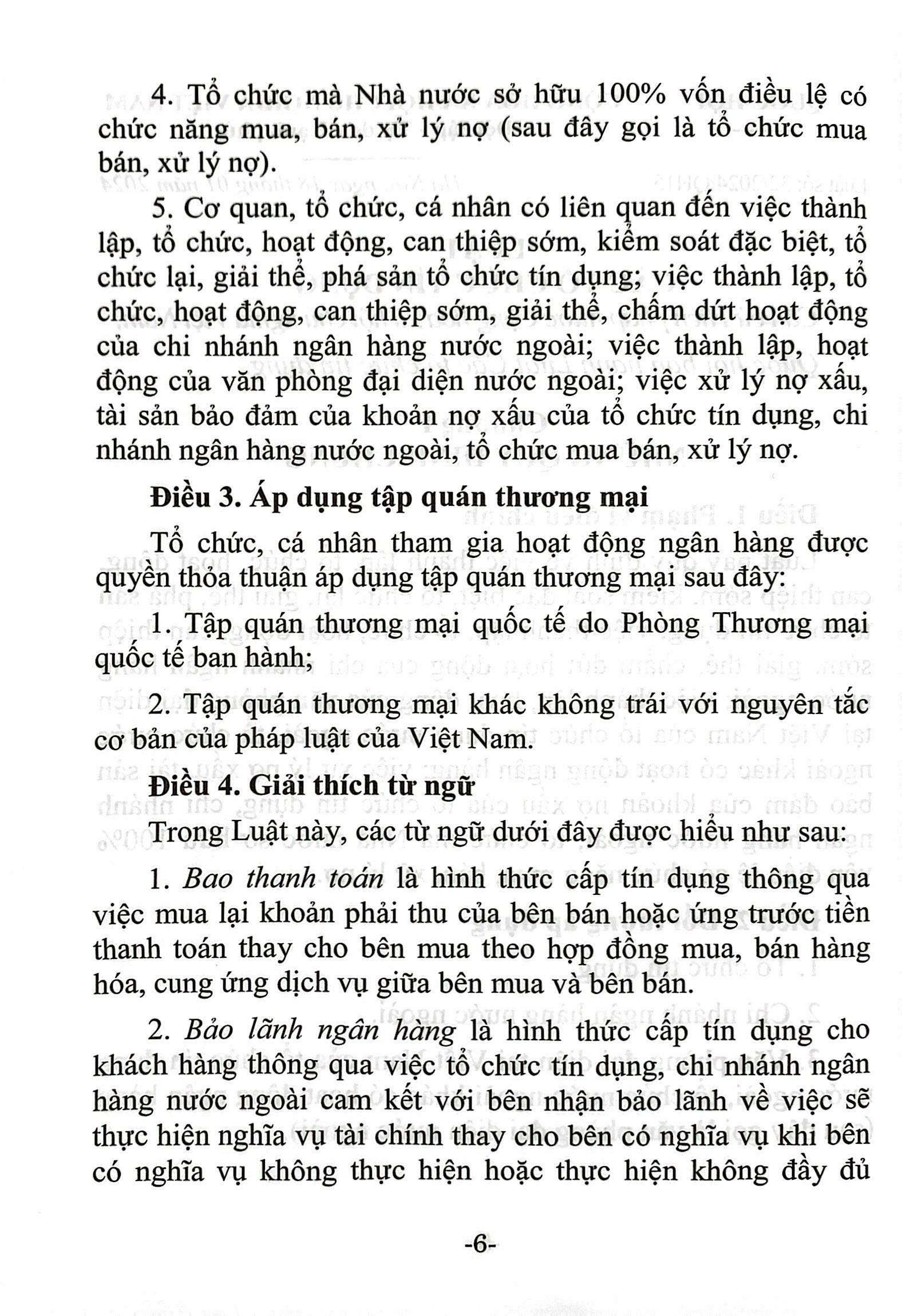 Bo
						
										
										Luat Cac To Chuc Tin Dung (Hien Hanh) (Duoc Quoc Hoi Thong Qua Ngay 18/01/2024, Co Hieu Luc Ke Tu Ngay 01/7/2024)