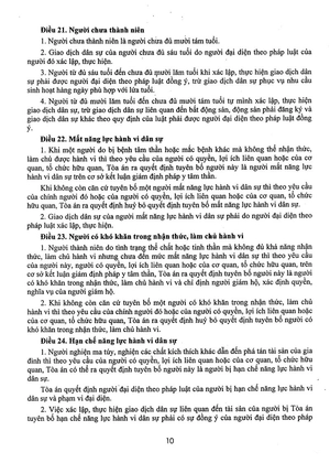 bộ luật dân sự - bộ luật tố tụng dân sự - luật tổ chức toàn án và văn bản hướng dẫn thi hành