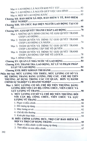 bộ luật lao động và hệ thống thang bảng lương, phụ cấp, chế độ tiền thưởng đối với người hưởng lương làm việc trong các cơ quan, đơn vị và doanh nghiệp