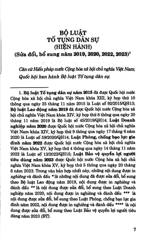 bộ luật tố tụng dân sự (hiện hành) (sửa đổi, bổ sung năm 2019, 2020, 2022, 2023)