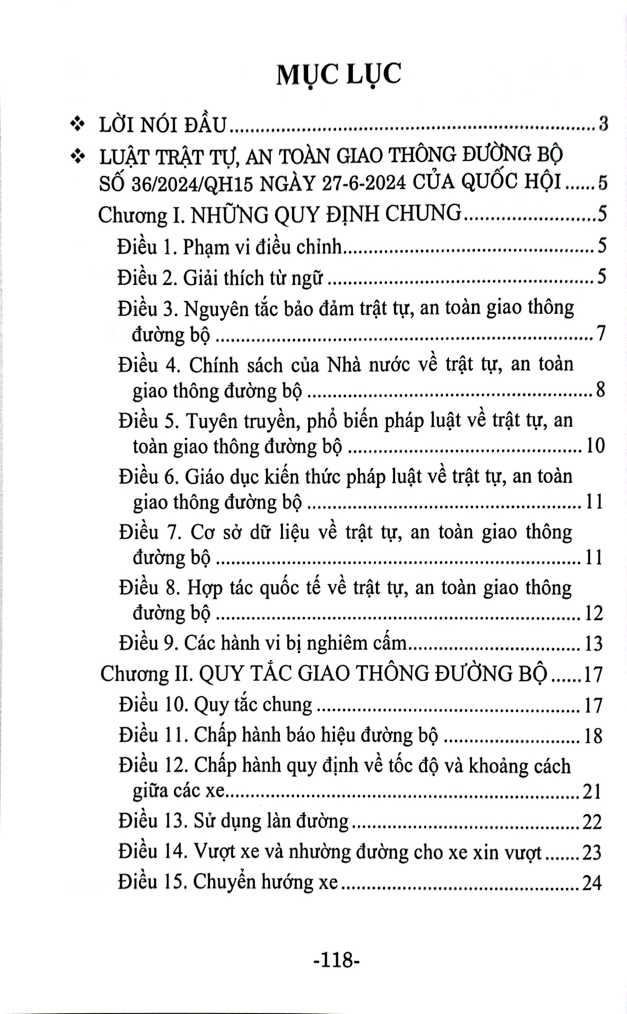 Bo
						
										
										Luat Trat Tu, An Toan Giao Thong Duong Bo (Duoc Quoc Hoi Thong Qua Ngay 27-6-2024, Co Hieu Luc Tu Ngay 01-01-2025)