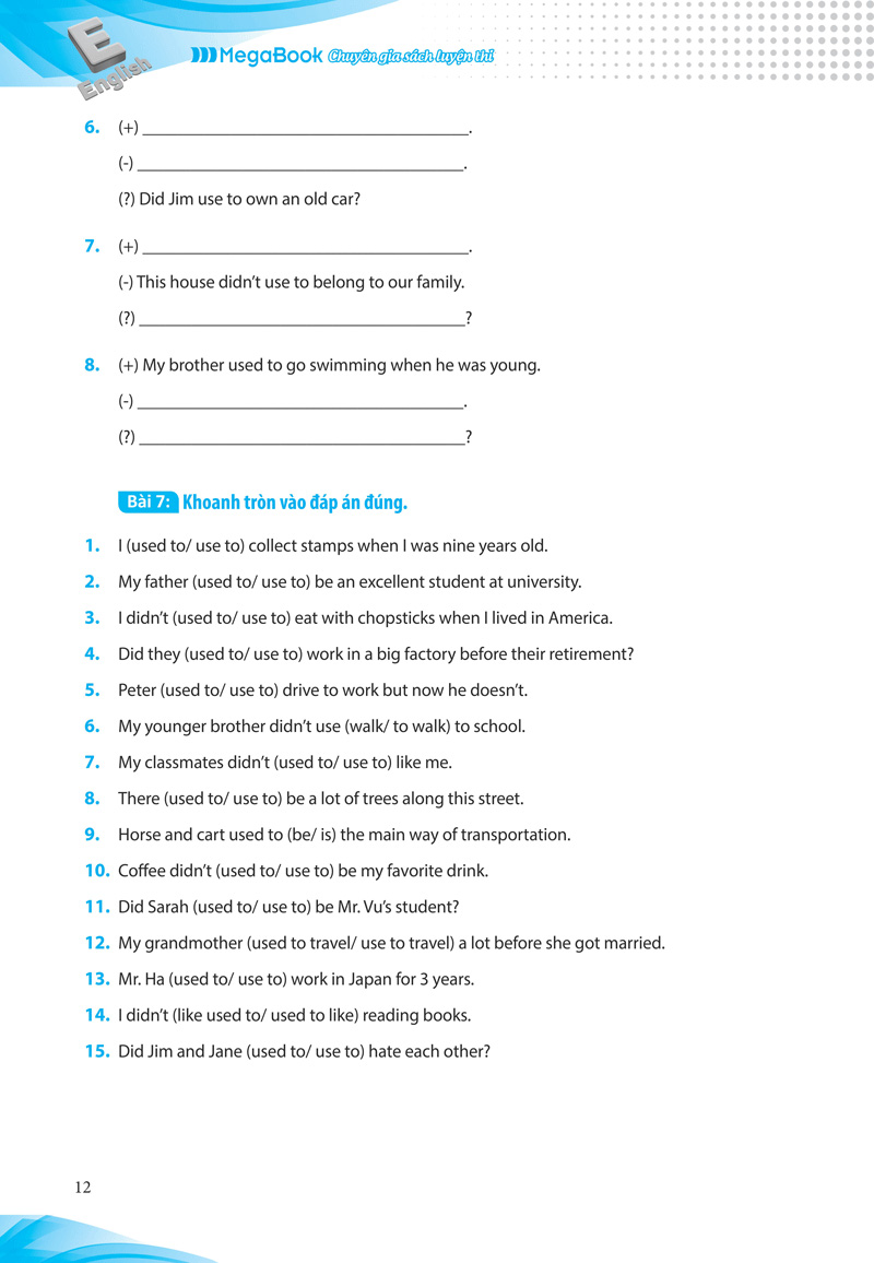 bộ luyện chuyên sâu ngữ pháp và bài tập tiếng anh 7 - tập 2 (chương trình mới)