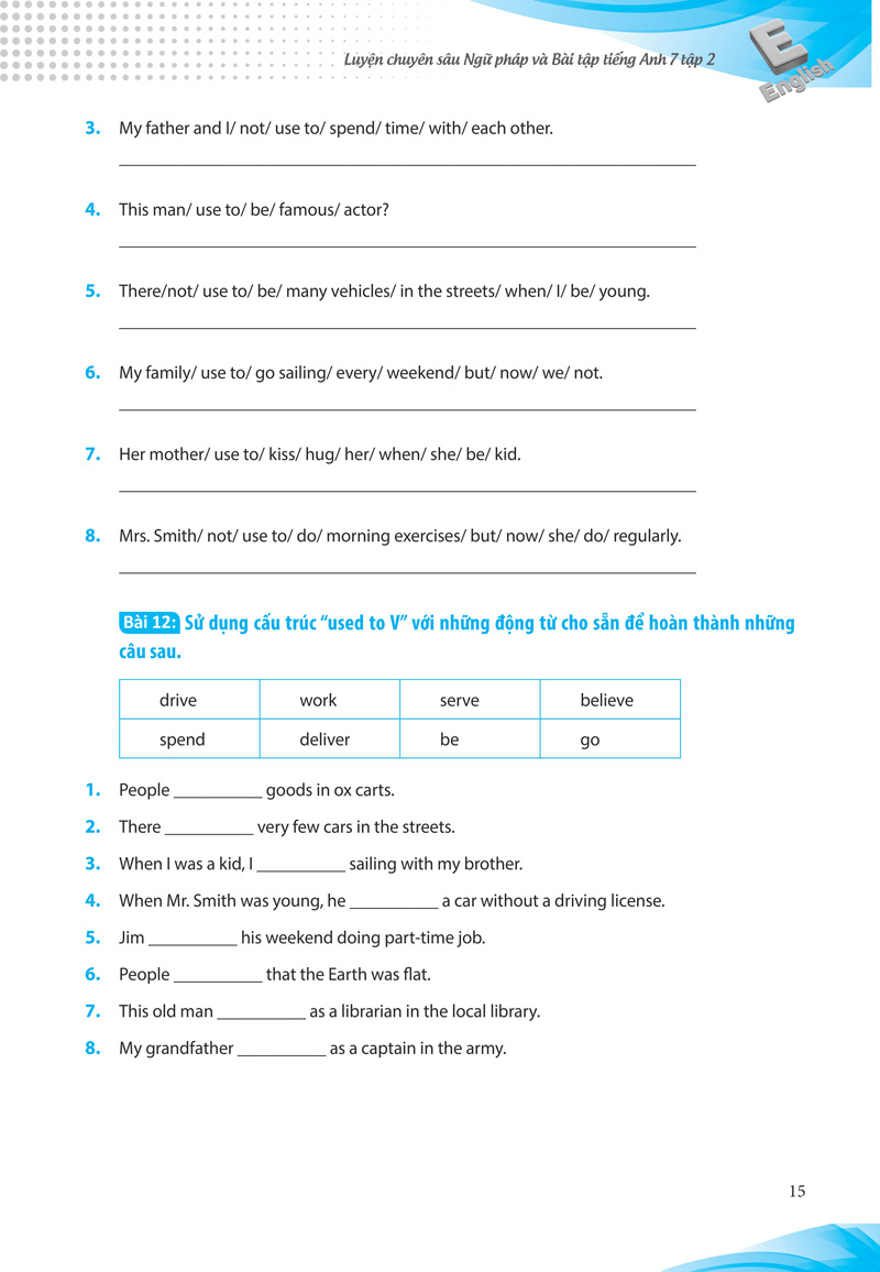 bộ luyện chuyên sâu ngữ pháp và bài tập tiếng anh 7 - tập 2 (chương trình mới)