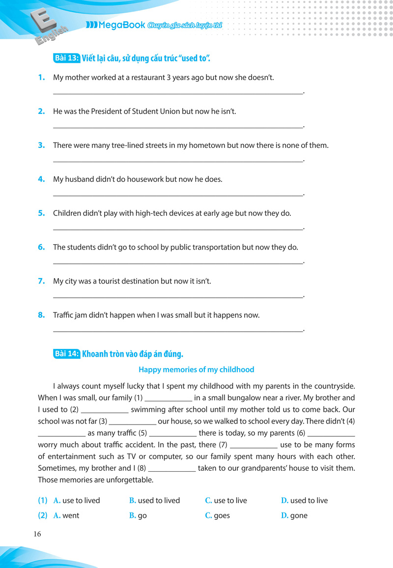 bộ luyện chuyên sâu ngữ pháp và bài tập tiếng anh 7 - tập 2 (chương trình mới)