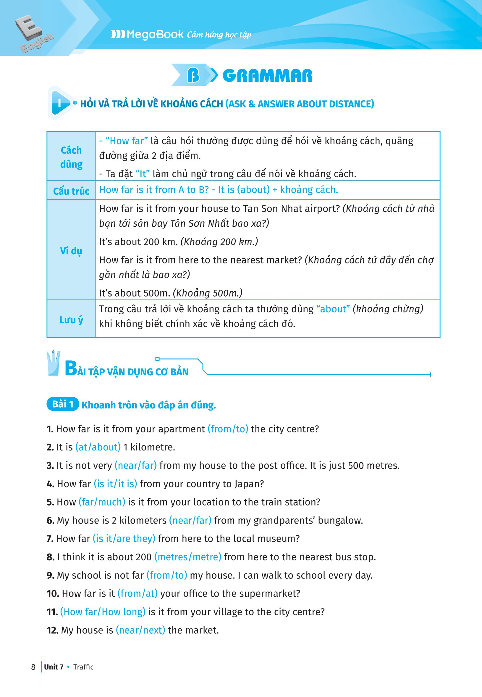 bộ luyện chuyên sâu ngữ pháp và bài tập tiếng anh lớp 7 - tập 2 (theo chương trình giáo dục phổ thông mới)