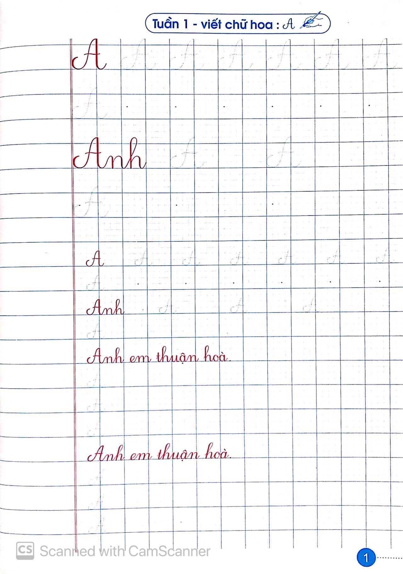 bộ luyện nét chữ rèn nết người - vở ô li có mẫu chữ - lớp 2 - quyển 1 (tái bản 2020)