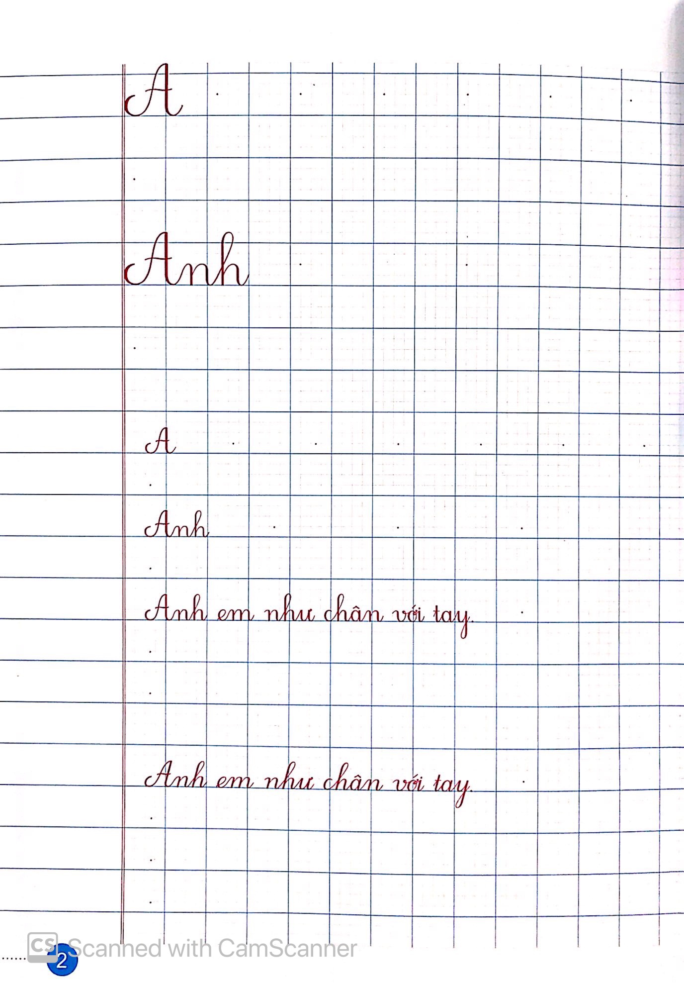 bộ luyện nét chữ rèn nết người - vở ô li có mẫu chữ - lớp 2 - quyển 1 (tái bản 2020)