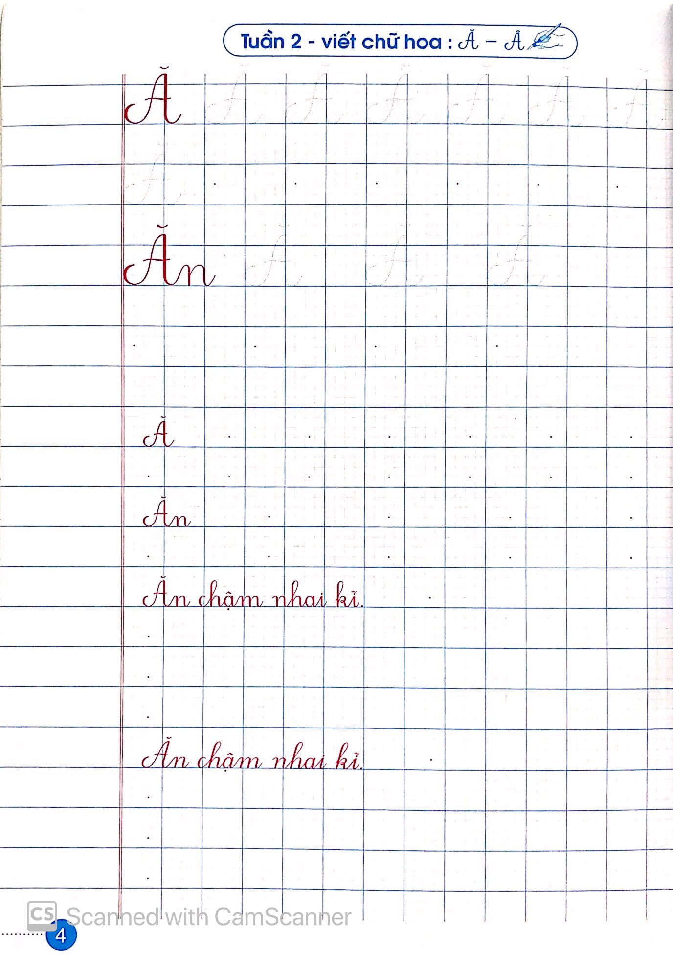 bộ luyện nét chữ rèn nết người - vở ô li có mẫu chữ - lớp 2 - quyển 1 (tái bản 2020)