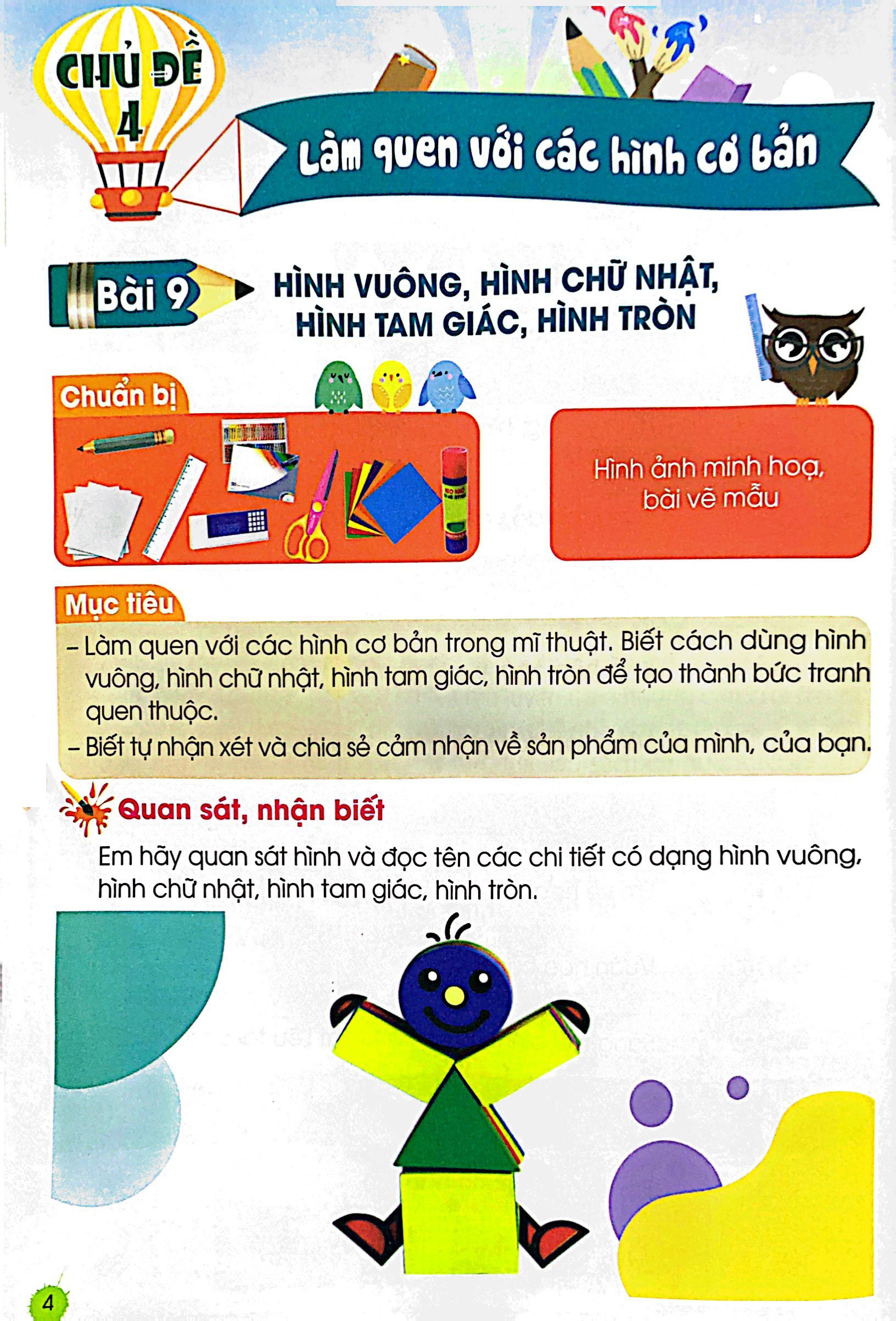 bộ luyện tập mĩ thuật (biên soạn theo chương trình giáo dục phổ thông mới) lớp 1 - tập 2