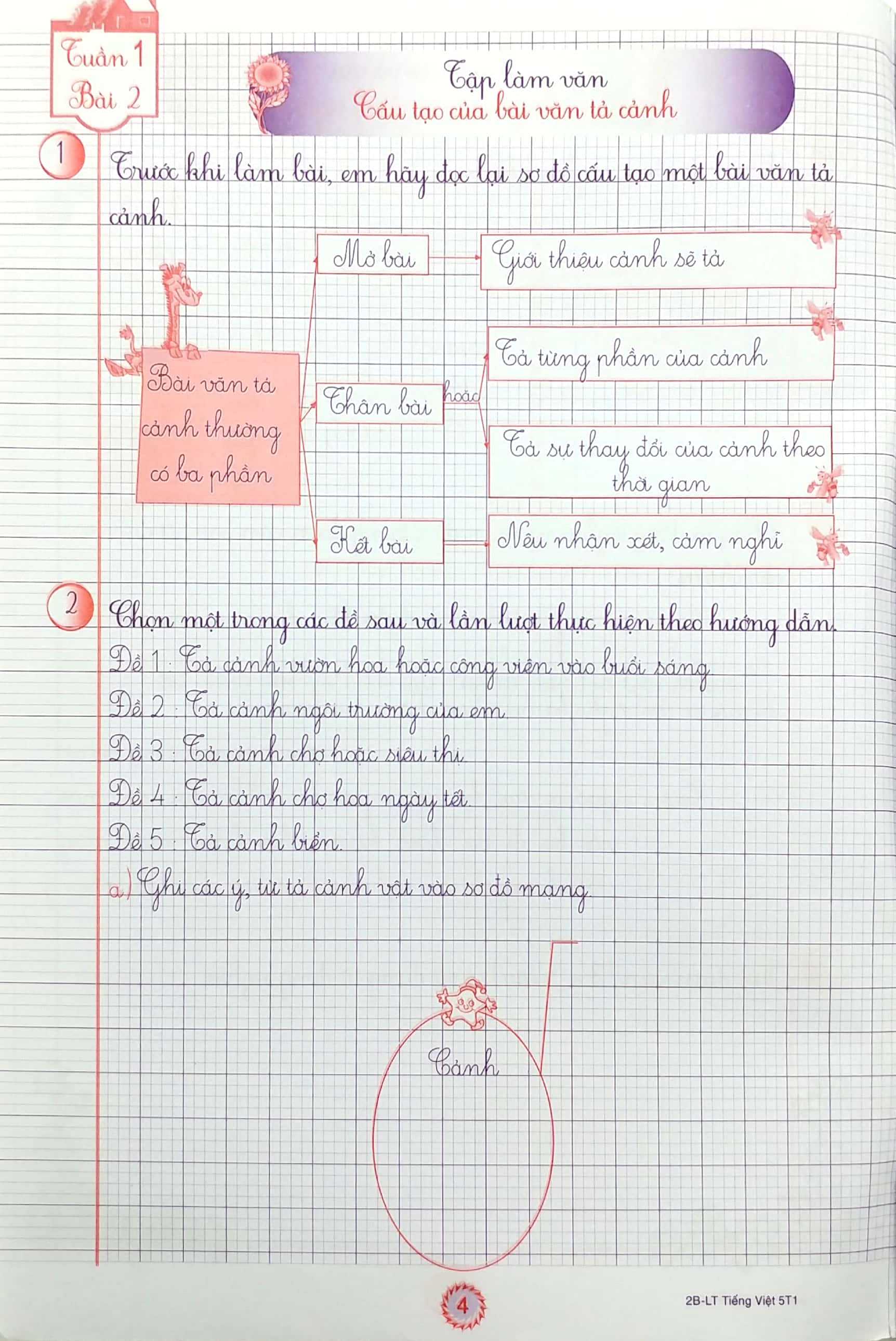 bộ luyện tập tiếng việt 5 - tập 1 (trình bày trên giấy ô li)