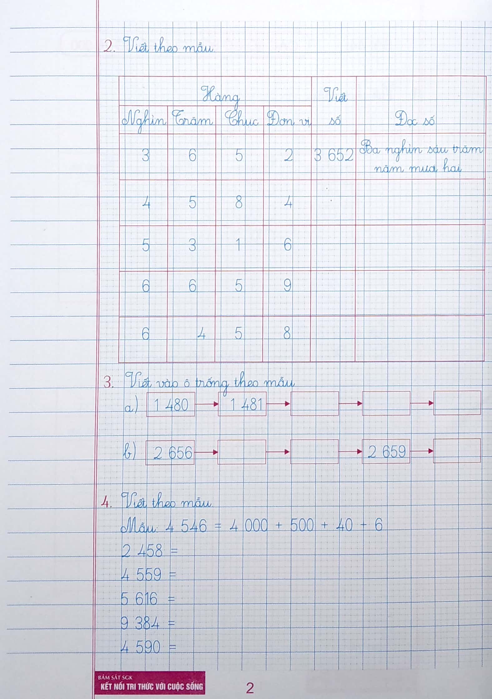 bộ luyện tập toán 3 - trình bày trên giấy ô li - quyển 2 (bám sát sgk kết nối tri thức với cuộc sống)