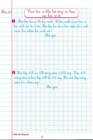 bộ luyện tập toán lớp 4 - trình bày trên giấy ô li - quyển 2 (biên soạn theo chương trình sgk chân trời sáng tạo)