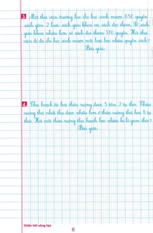 bộ luyện tập toán lớp 4 - trình bày trên giấy ô li - quyển 2 (biên soạn theo chương trình sgk chân trời sáng tạo)