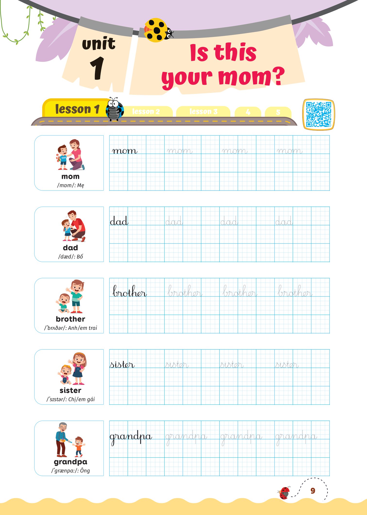 bộ luyện viết chữ đẹp từ vựng tiếng anh family and friends - national edition 2