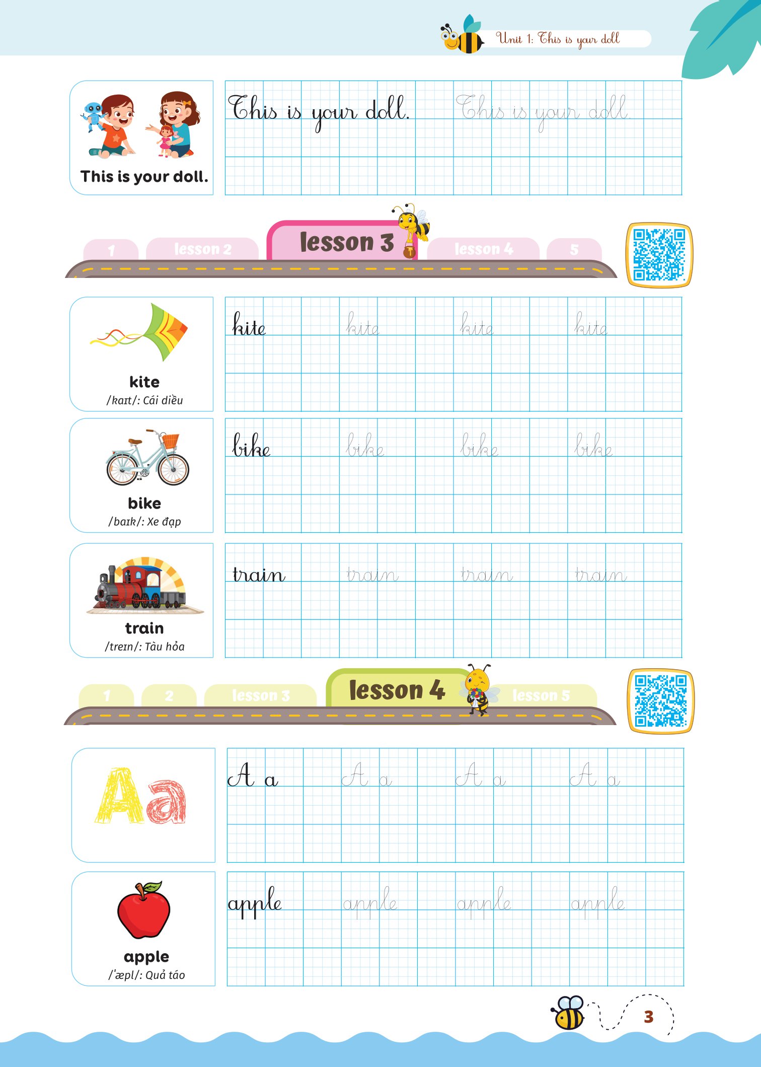 bộ luyện viết chữ đẹp từ vựng tiếng anh family and friends - national edition 3