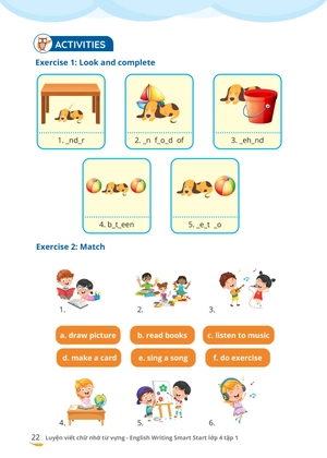 bộ luyện viết chữ nhớ từ vựng - english writing smart start lớp 4 - tập 1