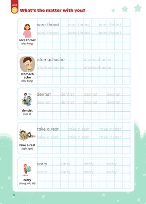 bộ luyện viết chữ nhớ từ vựng tiếng anh theo chương trình sách giáo khoa lớp 5 - tập 2