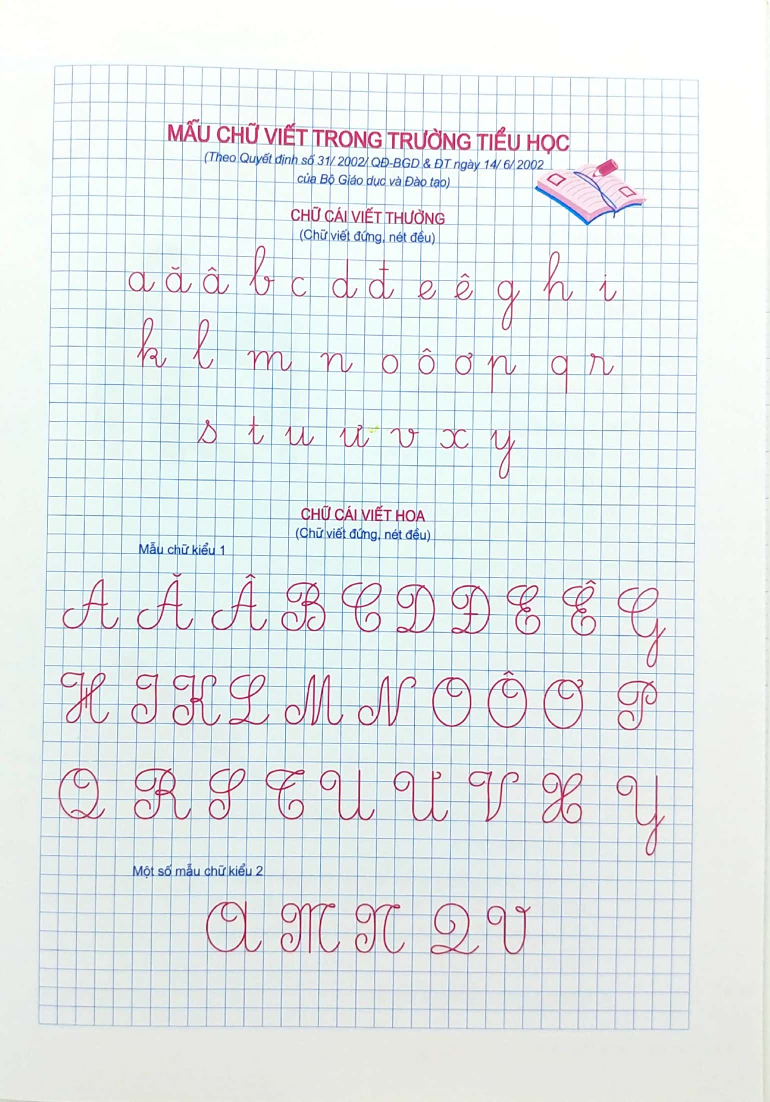 bộ luyện viết theo mẫu chữ mới - tập tô chữ - tập 2 (tái bản 2019)