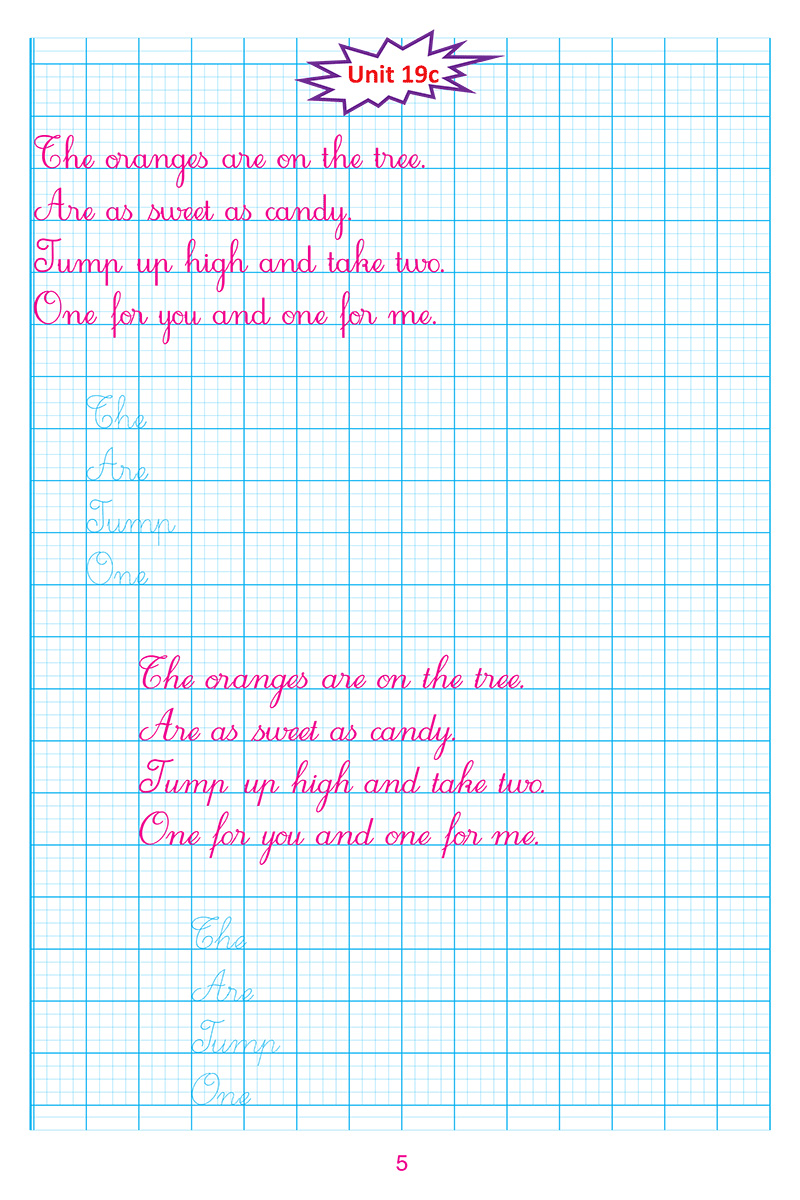 bộ luyện viết tiếng anh trình bày trên giấy ô li dành cho học sinh lớp 1 - tập 2