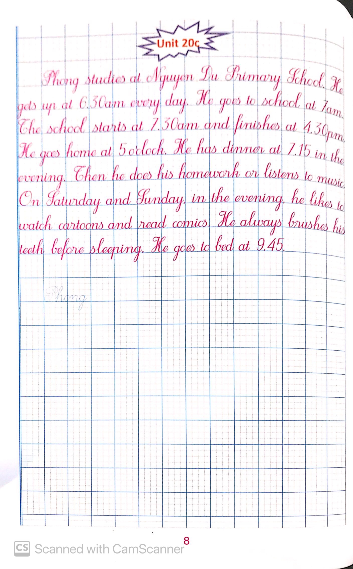 bộ luyện viết tiếng anh trình bày trên giấy ô li dành cho học sinh lớp 4 tập 2