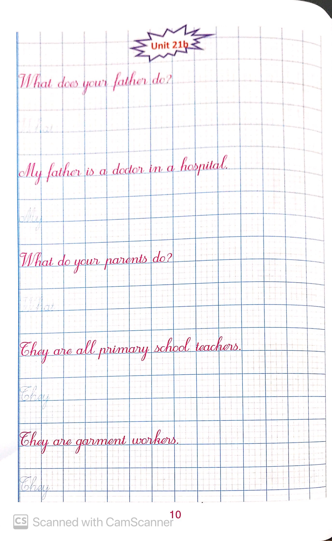 bộ luyện viết tiếng anh trình bày trên giấy ô li dành cho học sinh lớp 4 tập 2