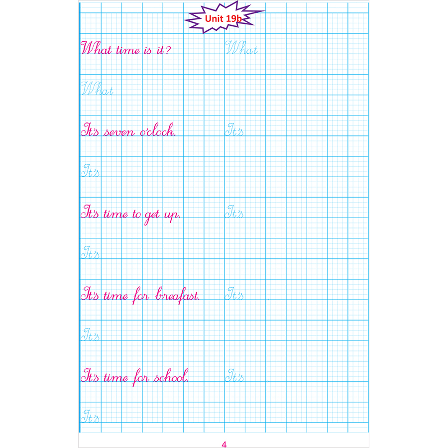 bộ luyện viết tiếng anh trình bày trên giấy ô li dành cho học sinh lớp 4 tập 2