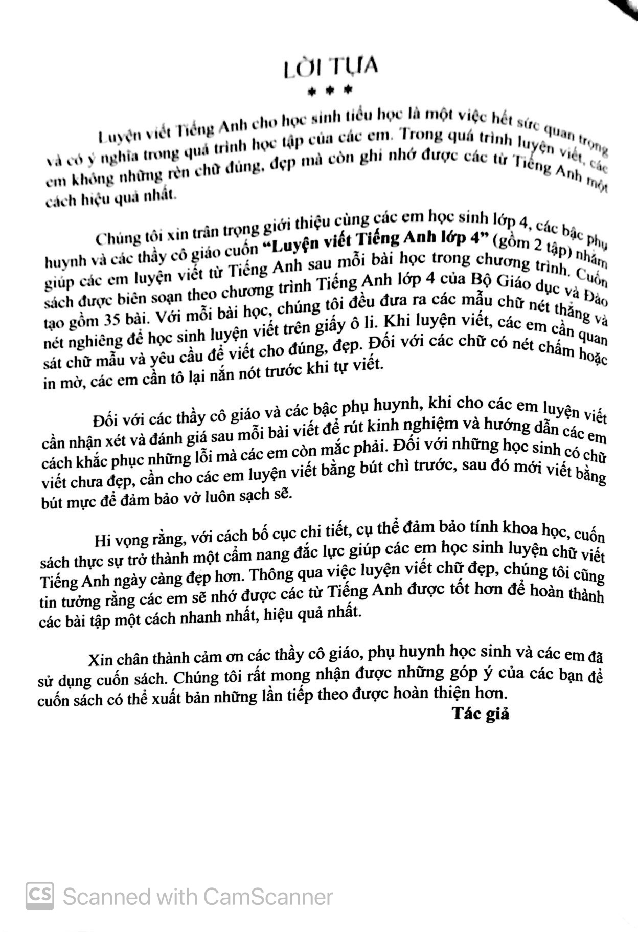 bộ luyện viết tiếng anh trình bày trên giấy ô li dành cho học sinh lớp 4 tập 2
