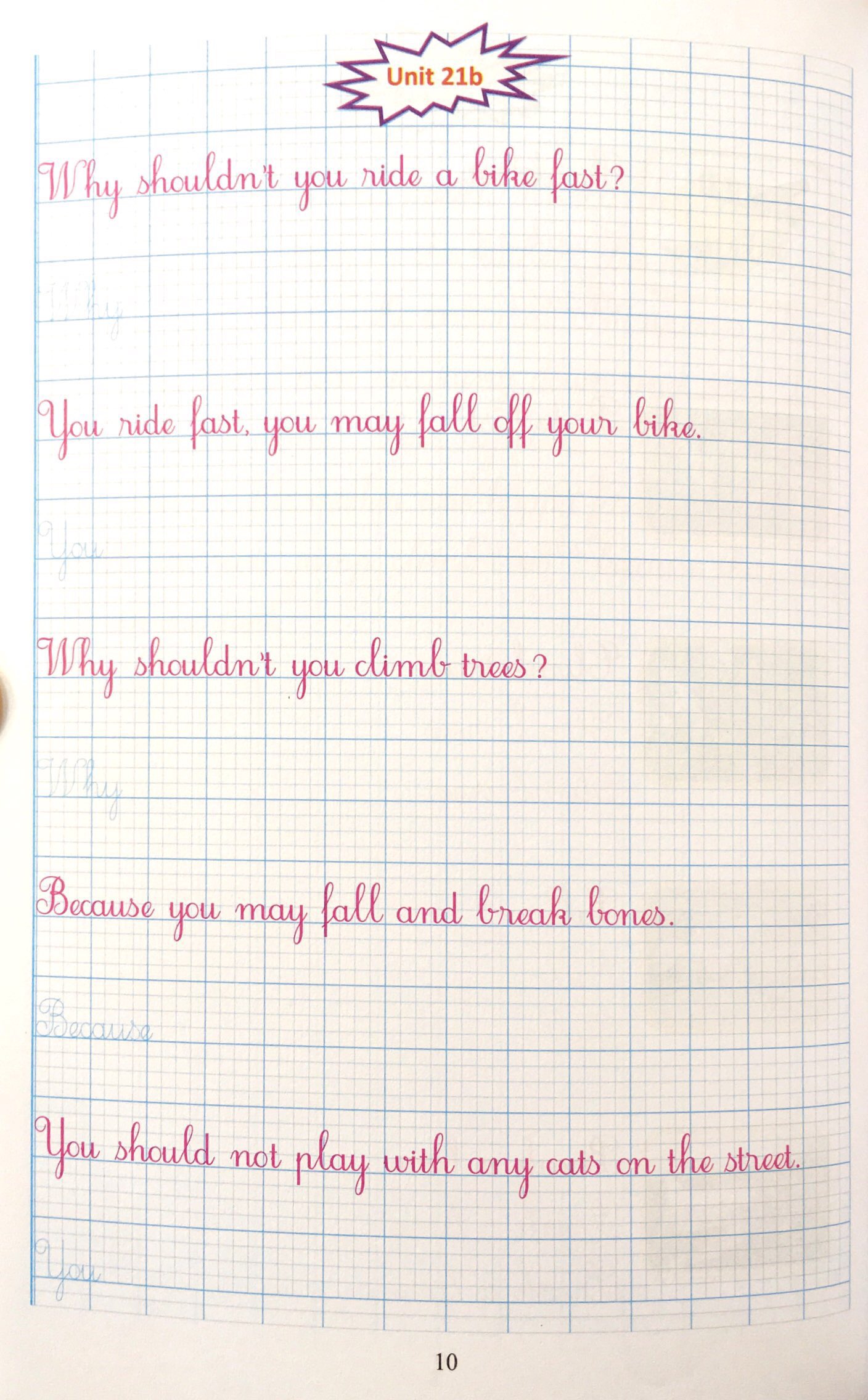 bộ luyện viết tiếng anh trình bày trên giấy ô li dành cho học sinh lớp 5 - tập 2