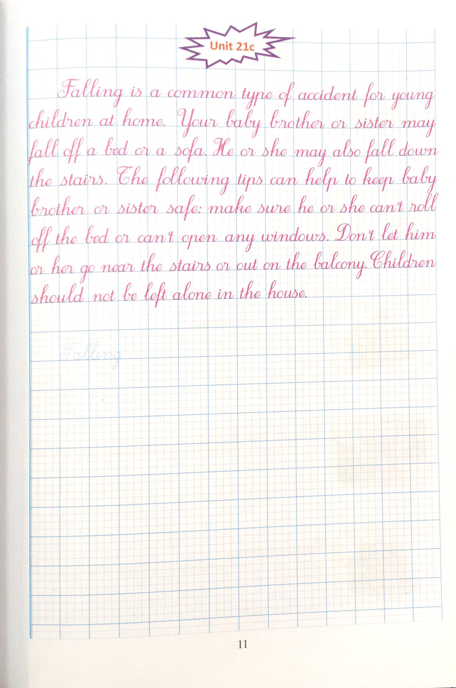 bộ luyện viết tiếng anh trình bày trên giấy ô li dành cho học sinh lớp 5 - tập 2