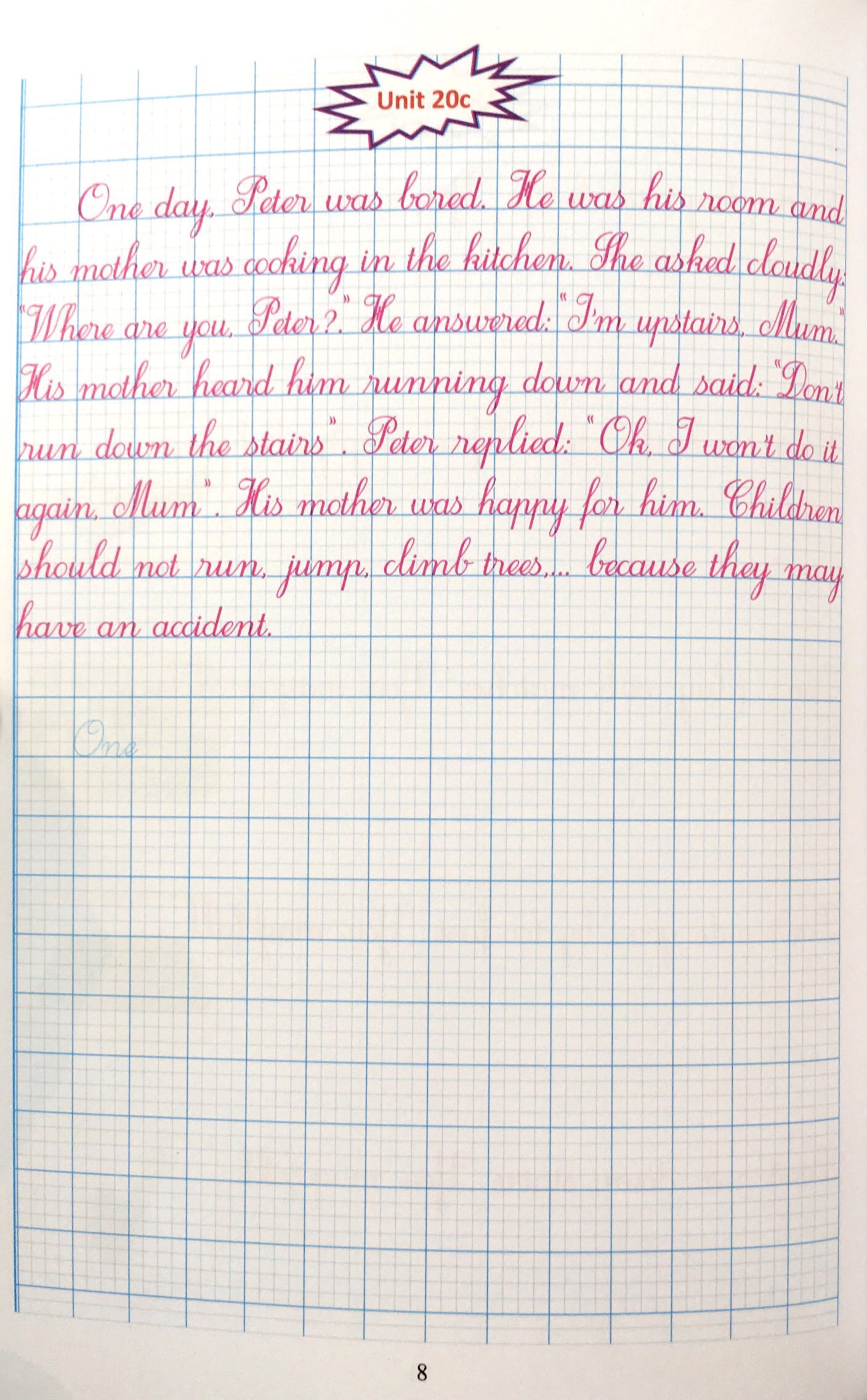 bộ luyện viết tiếng anh trình bày trên giấy ô li dành cho học sinh lớp 5 - tập 2