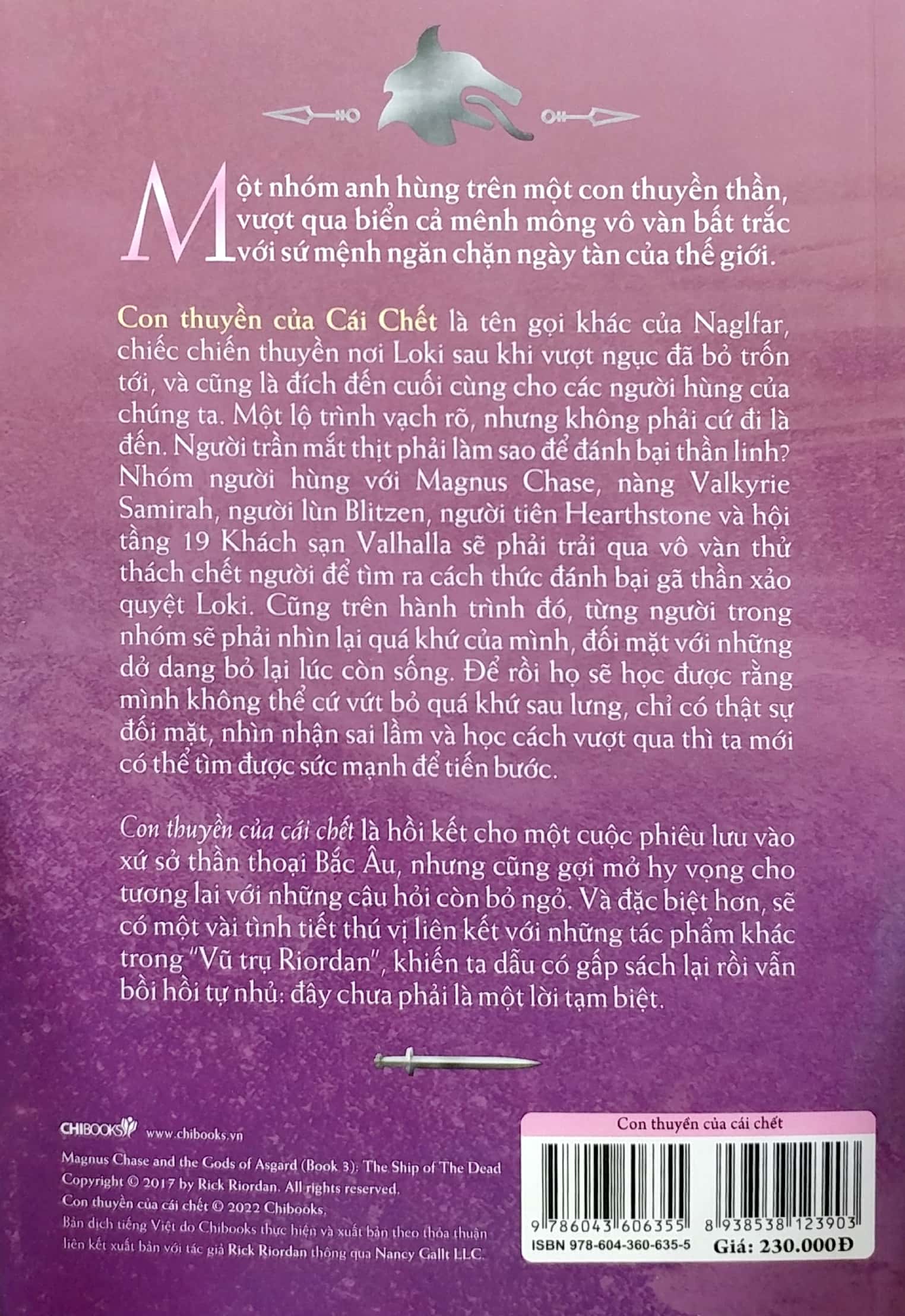 bộ magnus chase và các vị thần của asgard - phần 3: con thuyền của cái chết (tái bản 2022)