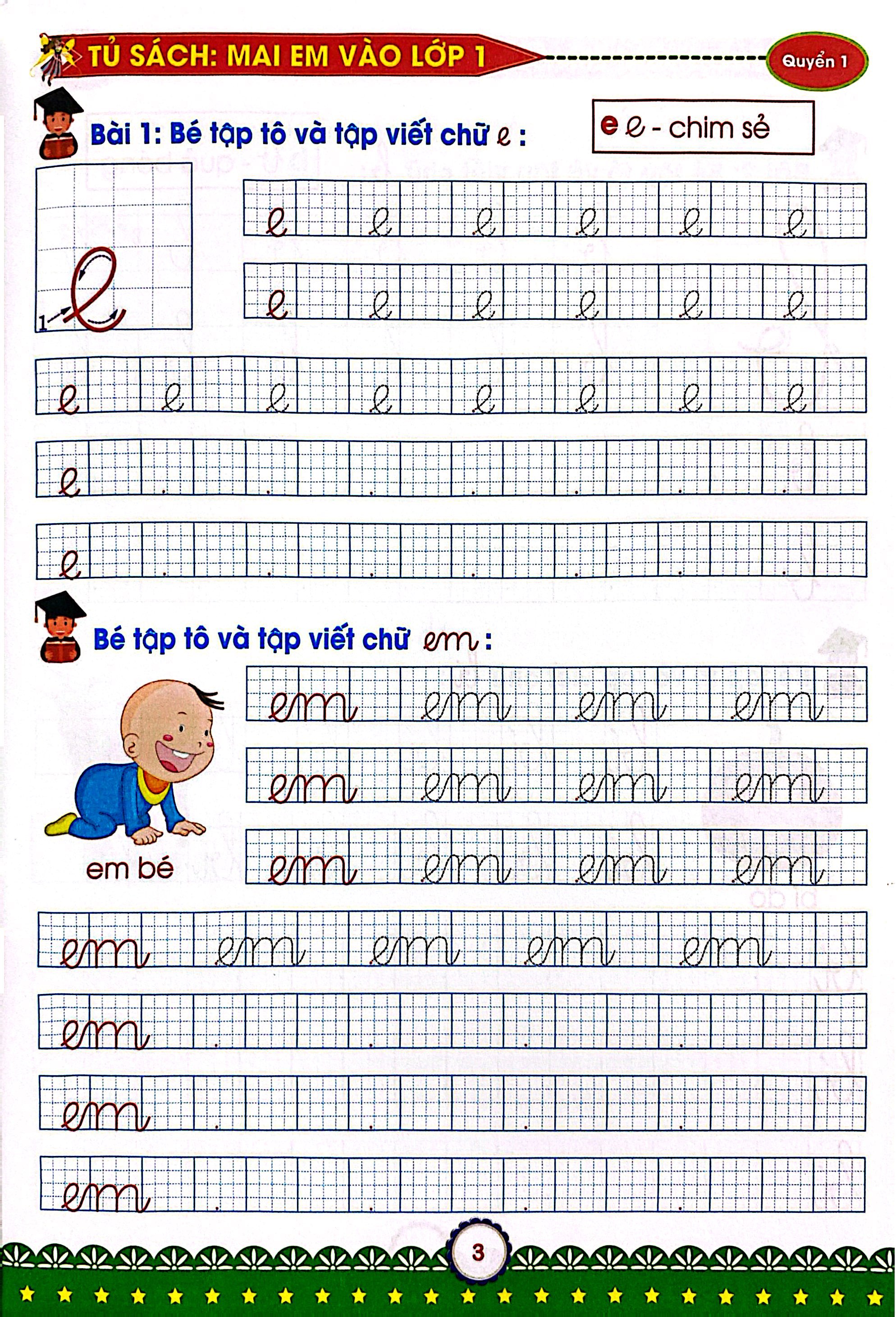 Bo
						
										
										Mai Em Vao Lop 1 - Danh Cho Tre 5-6 Tuoi - Be Tap To Va Tap Viet - Quyen 1 (Tai Ban 2024)