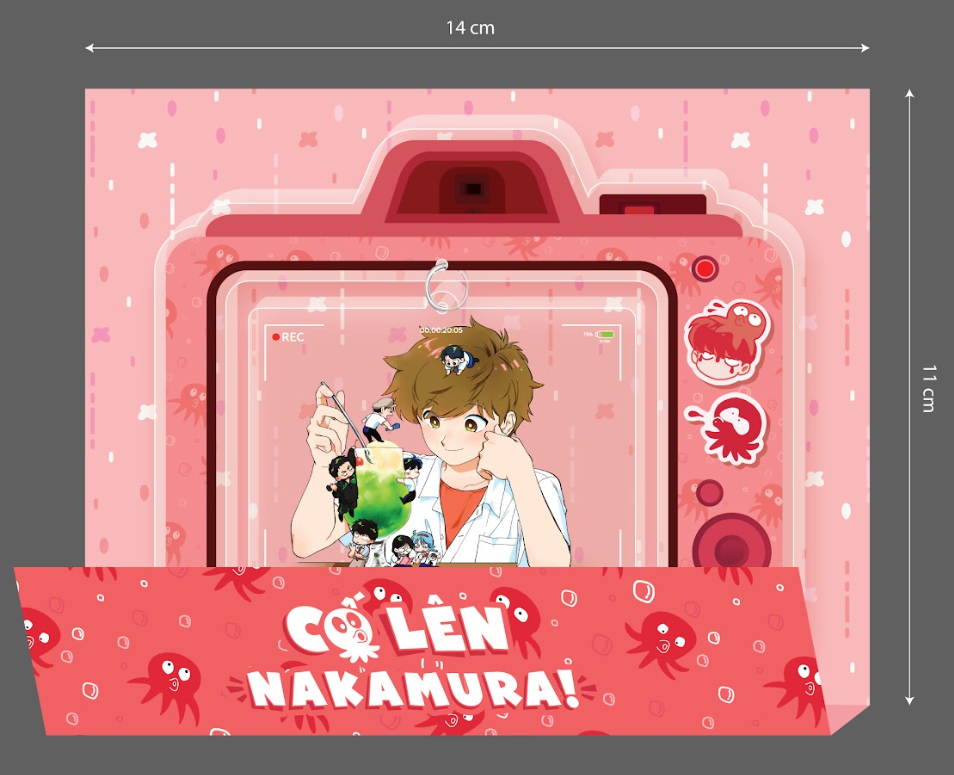 Bo Manga - Co Len Nakamura - Tap 1 + Tap 2 (Bo 2 Tap) - Ban Suu Tam - Tang Kem Set 5 Card Nhan Vat Kem Obi + Set 2 Clearcard + Set 4 Postcard + Sticker + Standee Acrylic + Phong Bi Dung Qua