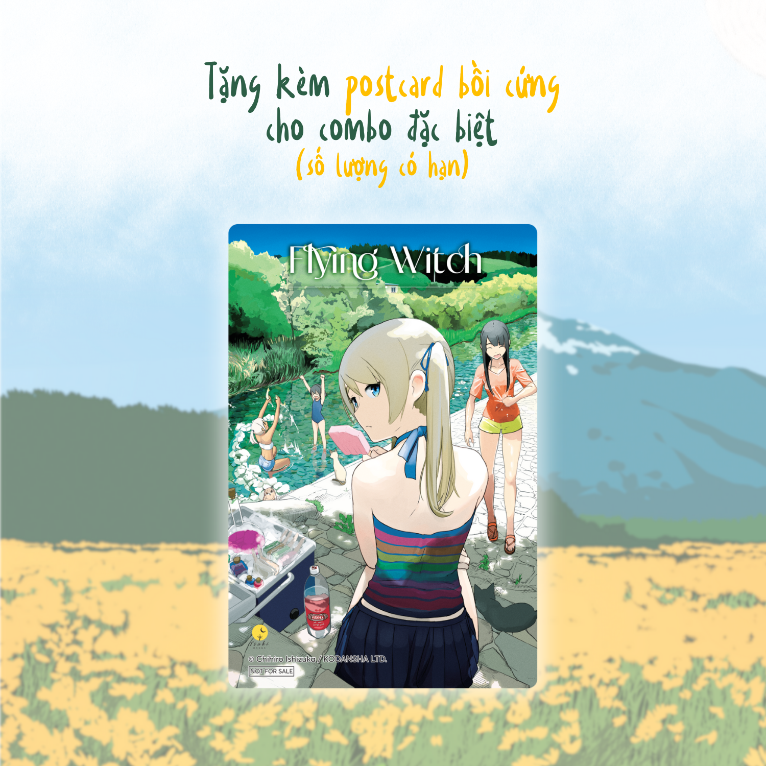Bo Manga - Flying Witch - Tap 6 + Tap 7 (Bo 2 Tap) - Ban Dac Biet - Tang Kem Postcard Boi Cung