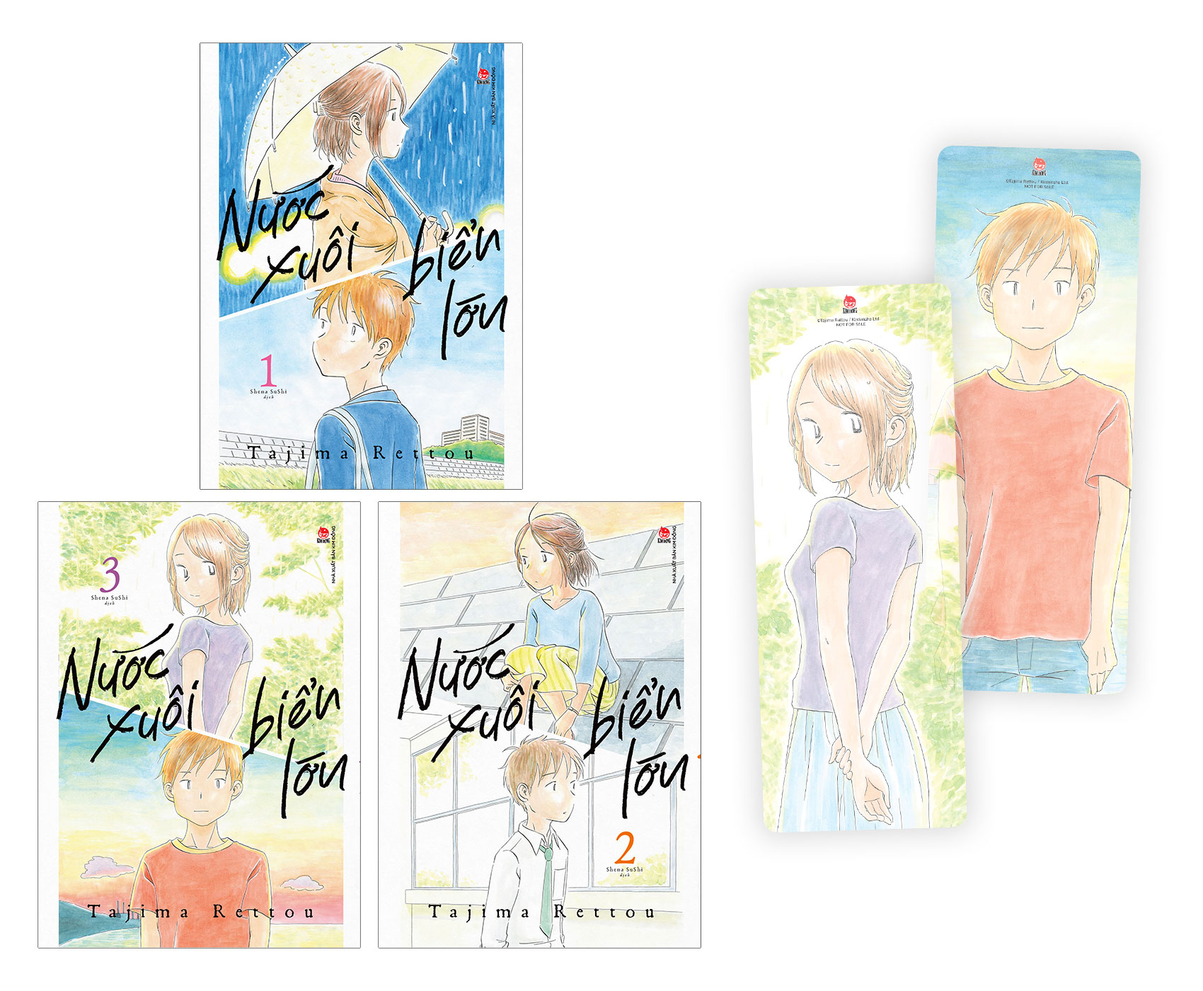 bộ manga - nước xuôi biển lớn: tập 1 - 3 (bộ 3 tập) - tặng kèm 2 bookmark pvc