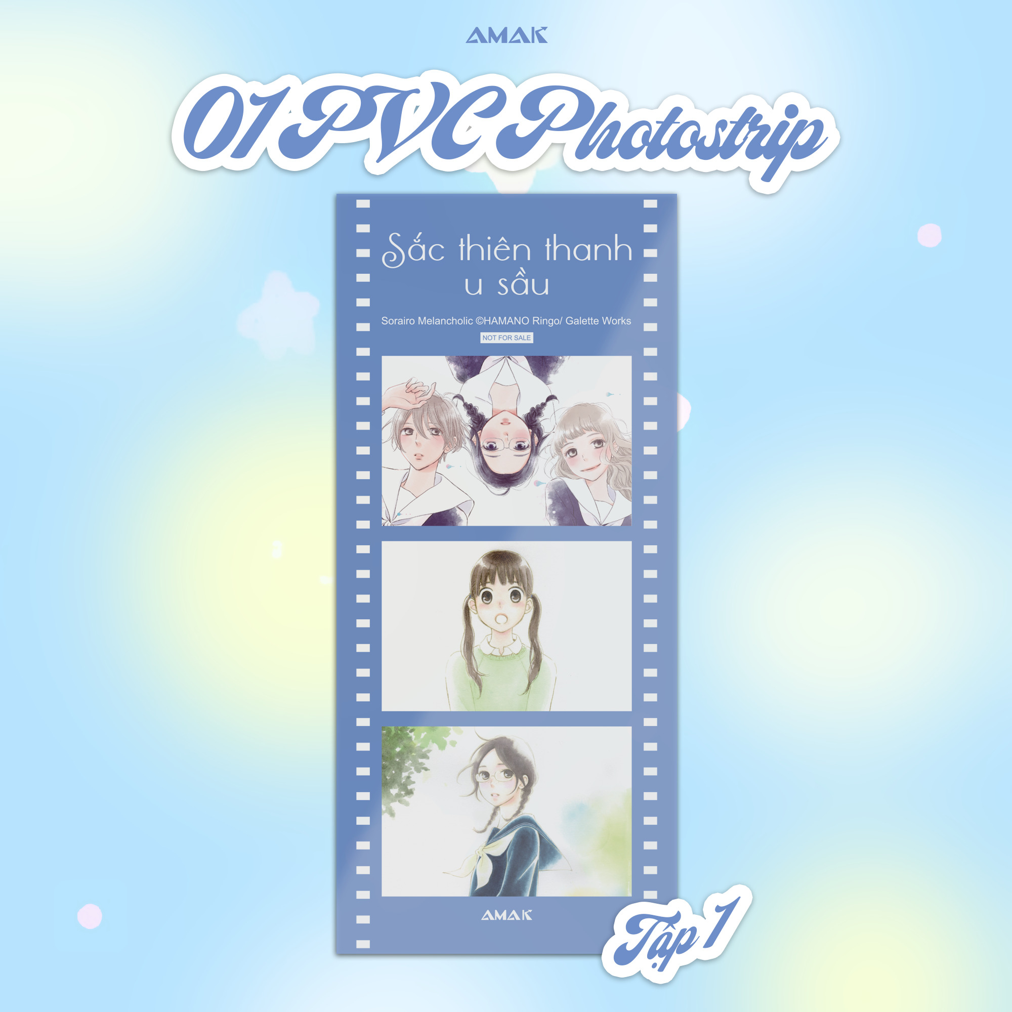 bộ manga sắc thiên thanh u sầu - tập 1 + tập 2 (bộ 2 tập) - tặng kèm pvc photostrip + polaroid + postcard hai mặt