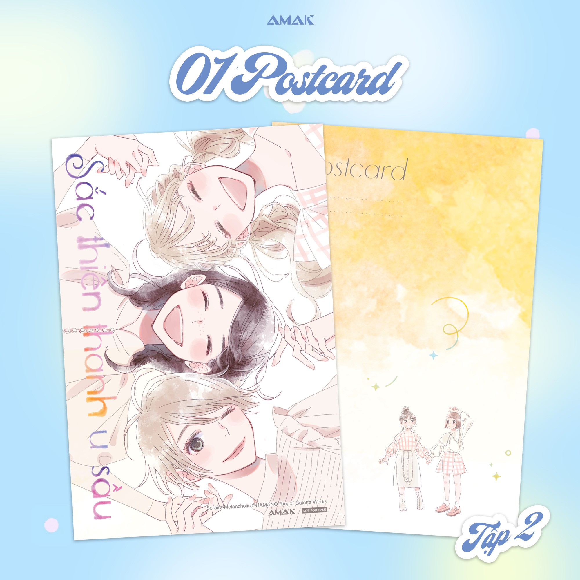 bộ manga sắc thiên thanh u sầu - tập 1 + tập 2 (bộ 2 tập) - tặng kèm pvc photostrip + polaroid + postcard hai mặt