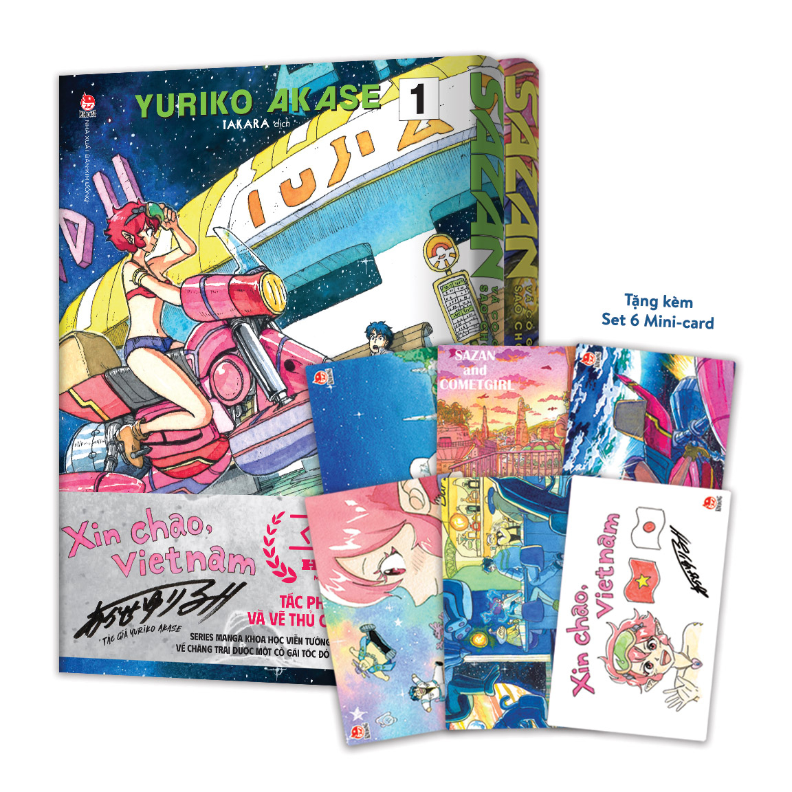 Bo Manga - Sazan Va Co Gai Sao Choi: Tap 1 + Tap 2 (Bo 2 Tap) - Tang Kem Set 6 Mini-Card