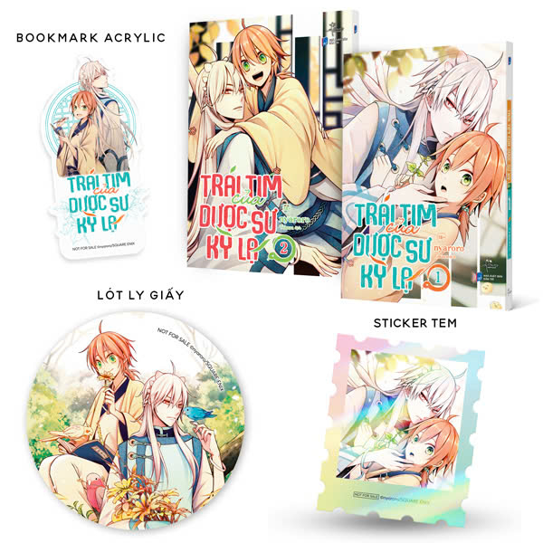 Bo Manga - Trai Tim Cua Duoc Su Ky La - Tap 1 + Tap 2 (Bo 2 Tap) - Ban Dac Biet - Tang Kem Sticker Tem + Bookmark PVC + Lot Ly Giay