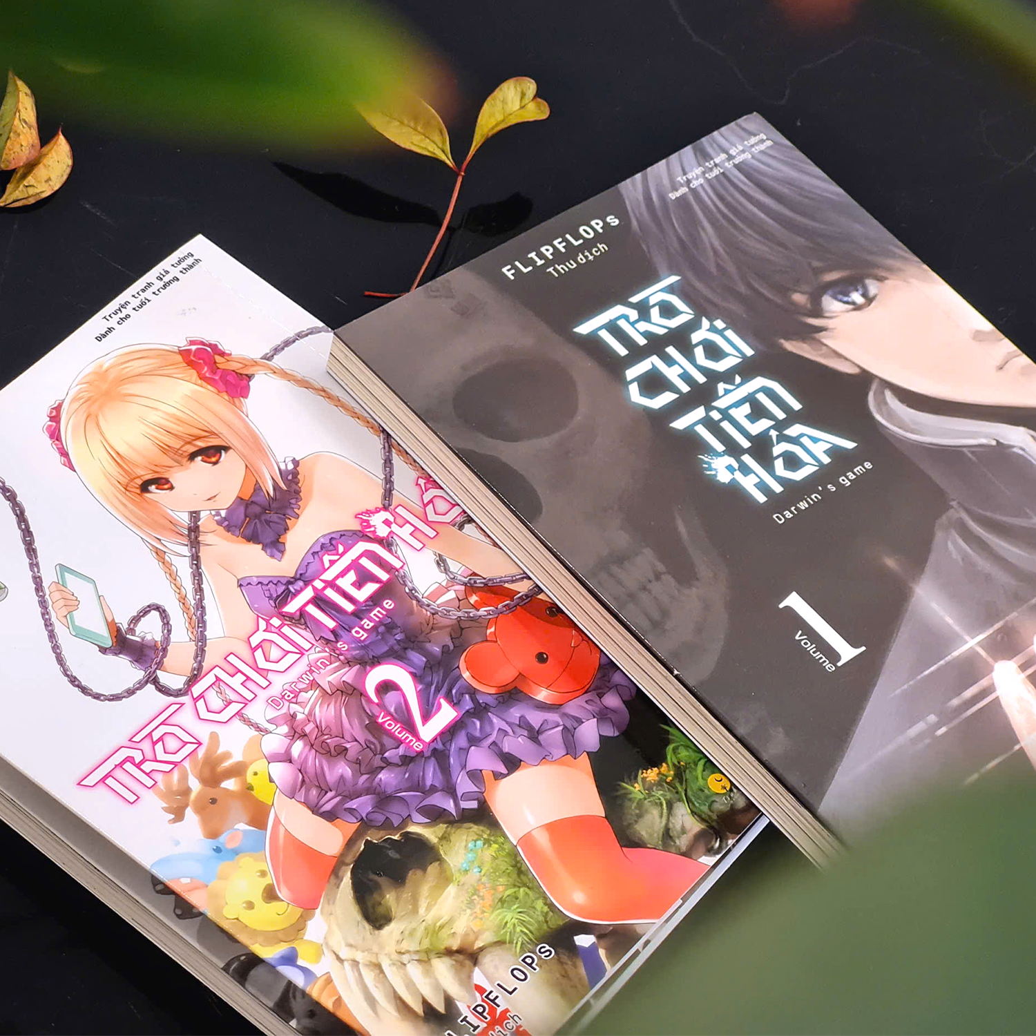 Bo Manga - Tro Choi Tien Hoa - Darwin’s Game - Tap 1 + Tap 2 (Bo 2 Tap) - Ban Dac Biet - Tang Kem Postcard Boi Cung Can Kim Tuyen Lua To Tam