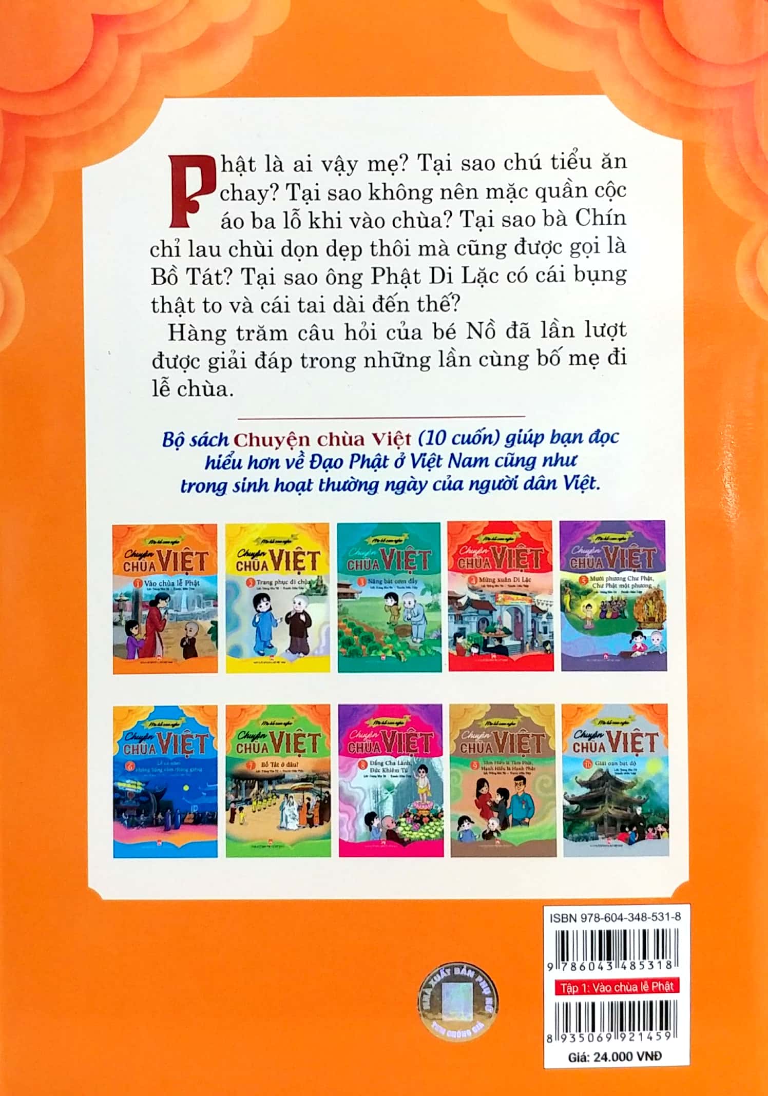 bộ mẹ kể con nghe - chuyện chùa việt - tập 1: vào chùa lễ phật
