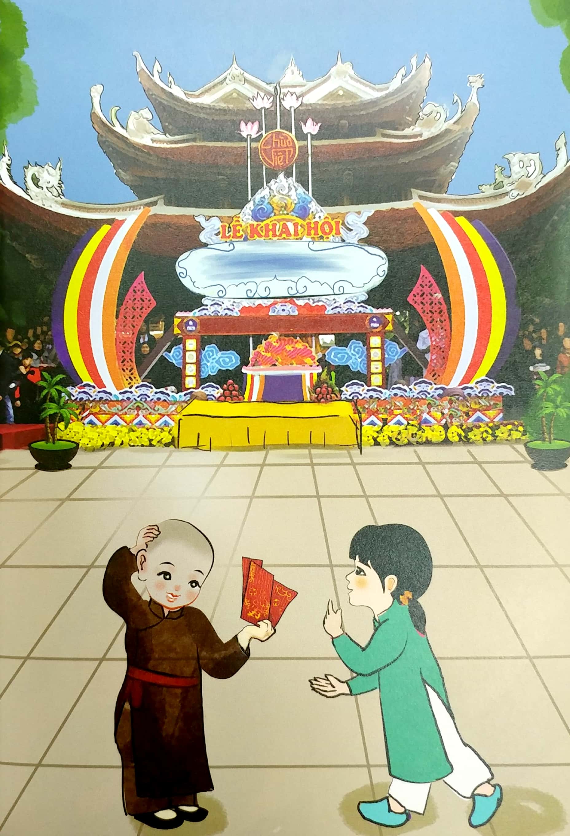 bộ mẹ kể con nghe - chuyện chùa việt - tập 6: lễ cả năm không bằng rằm tháng giêng