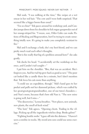 bộ minecraft book 12: mob squad: never say nether: an official minecraft novel