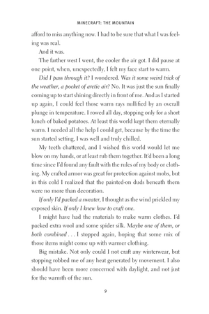 bộ minecraft book 8: the mountain: an official minecraft novel